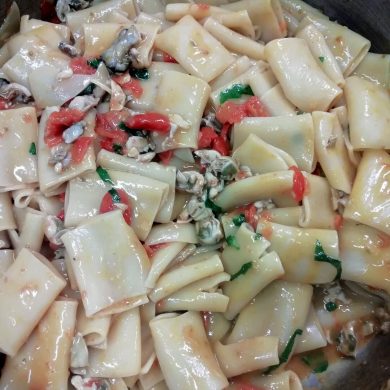 Paccheri Con Ostriche E Pachini Ristorante Chalet Lido Nordest Ristorante Di Pesce Pizzeria Spiaggia Mare Grottammare San Benedetto Del Tronto Ascoli Piceno Marche 1