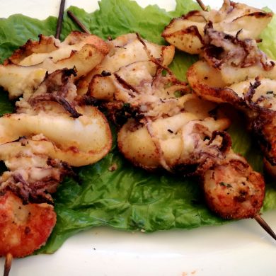 Spiedini Calamari E Gamberi Ristorante Chalet Lido Nordest Ristorante Di Pesce Pizzeria Spiaggia Mare Grottammare San Benedetto Del Tronto Ascoli Piceno Marche 1