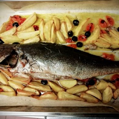 Spigola Con Patate Ristorante Chalet Lido Nordest Ristorante Di Pesce Pizzeria Spiaggia Mare Grottammare San Benedetto Del Tronto Ascoli Piceno Marche 1